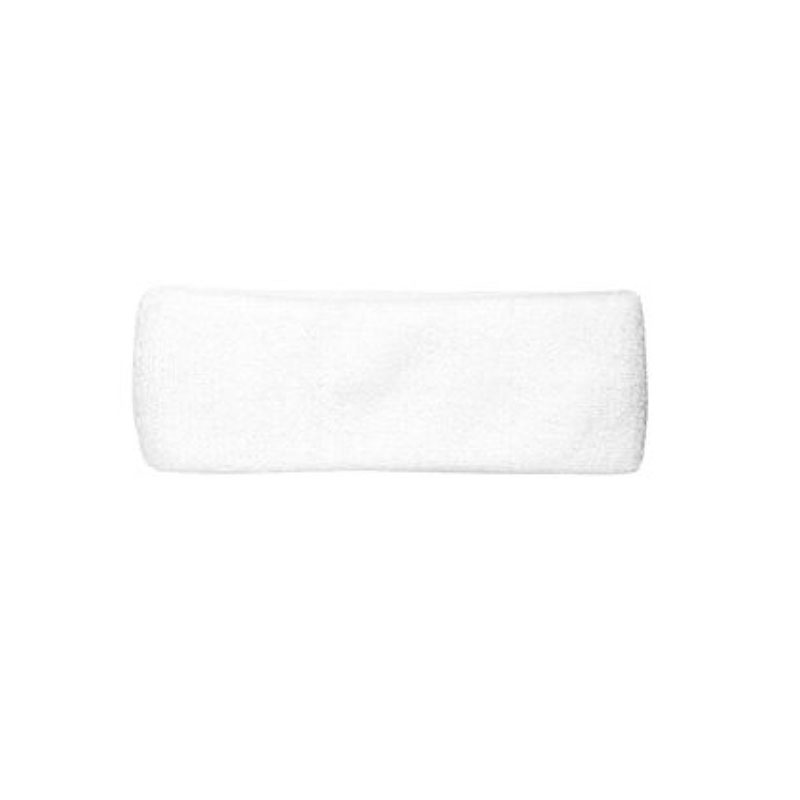 Terry Towel Headband with Velcro - White — NSI Australia